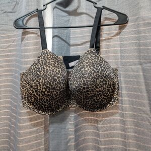 Victoria's Secret Black and Tan Leopard Bra